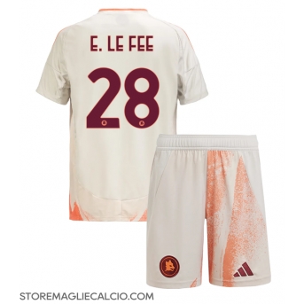 AS Roma Enzo Le Fee #28 Maglia Gara Trasferta Repliche 2024-25 Bambino Maniche Corte